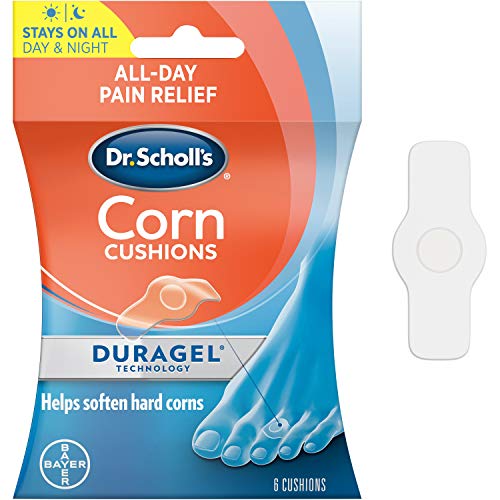 Dr. Scholl's CORN CUSHION with Duragel Technology, 6ct // Cushioning Protection against Shoe Pressure and Friction that Fits Easily In Any Shoe for Immediate and All-Day Pain Relief