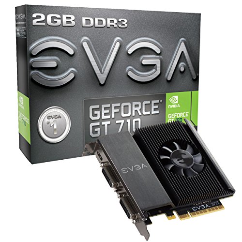 EVGA GT 710 2GB DDR3 64bit Single Slot, Dual DVI 02G-P3-2717-KR