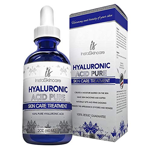 Hyaluronic Acid for Face - 100% Pure Medical Quality Clinical Strength Formula - Anti aging serum for your skin and lips (2 oz)