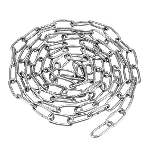 uxcell Stainless Steel 304 Hardened Proof Coil Chain 1m Length 1.5mm Thickness Zinc Plated