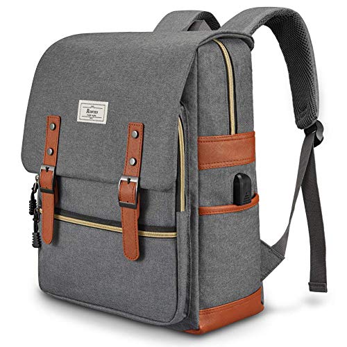 Ronyes Unisex College Bag Fits up to 15.6’’ Laptop Casual Rucksack Waterproof School Backpack Daypacks (Gray)