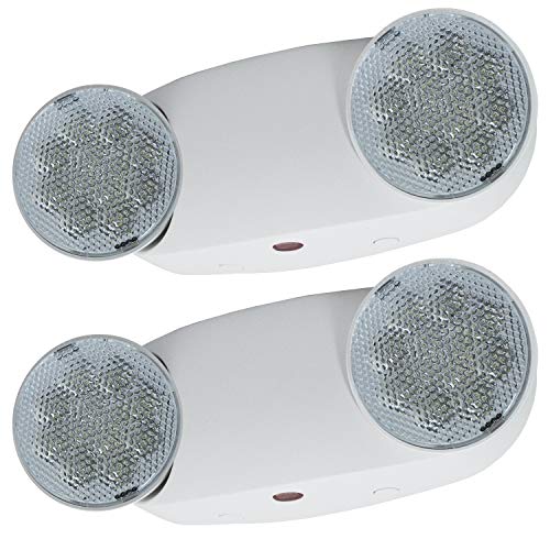 LFI Lights - 2 Pack - UL Certified - Hardwired LED Emergency Light - Compact - High Output - ELMW2x2