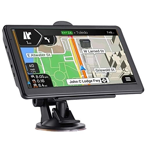 GPS Navigation for Car, Latest 2020 Map 7 inch Touch Screen Car GPS 256-8GB, Voice Turn Direction Guidance, Support Speed and Red Light Warning, Pre-Installed North America Lifetime map Free Update…