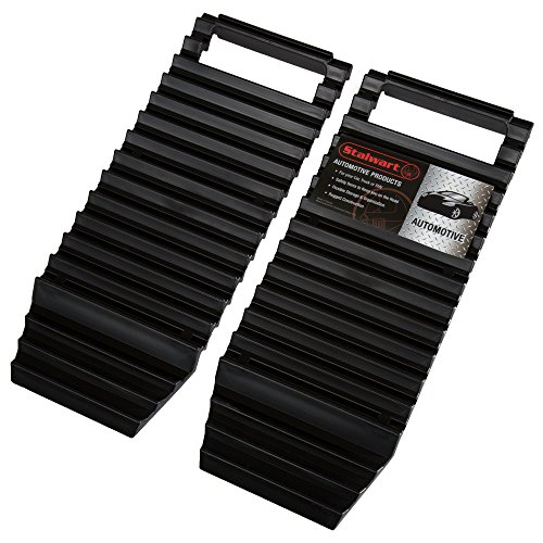 Stalwart Deep Groove Traction Mat – Emergency Lightweight Portable Vehicle Recovery Treads for Car, Truck, RV, ATV Roadside Assistance and Off-Road