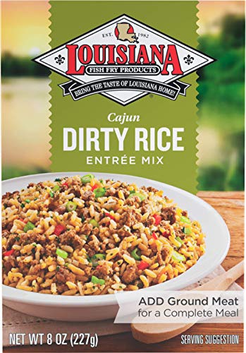 Louisiana Fish Fry, Dirty Rice Mix, 8 oz (Pack of 12)
