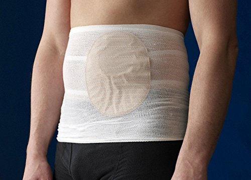 Corsinel StomaSafe Classic (Pack of 3) Ostomy/Hernia Light Support (White, L (41.5-51in) by TYTEX