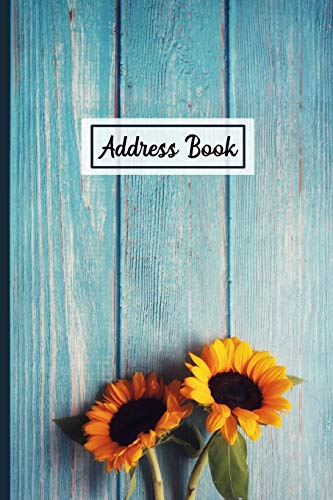 Address Book: Organizer and Notes with Alphabetical Tabs Rustic Sunflower Cover