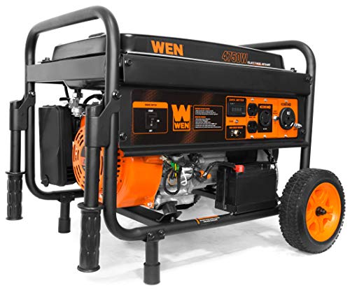 WEN 56475 4750-Watt Portable Generator with Electric Start and Wheel Kit