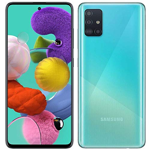 Samsung Galaxy A51 (128GB, 4GB) 6.5', 48MP Quad Camera, Dual SIM GSM Unlocked A515F/DS- Global 4G LTE International Model - Prism Crush Blue