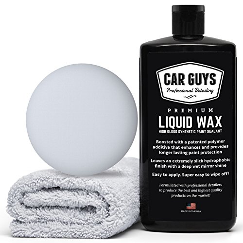 CarGuys Liquid Wax - The Ultimate Car Wax Shine with Polymer Paint Sealant Protection! - 16 oz Kit
