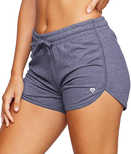Colosseum Active Women's Simone Cotton Blend Yoga and Running Shorts (Evening Blue, Small)