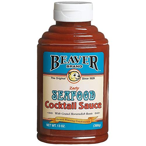 Beaver Seafood Cocktail Sauce with Fresh Grated Horseradish, 13 Ounce Squeeze Bottle