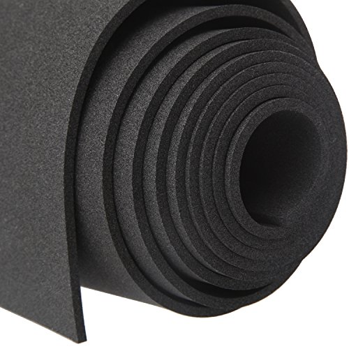 MAGZO Sponge Neoprene Foam, 1/8 Inch Thickness x 12 Inch Width x 4.9 Feet Length Rubber Sheets and Rolls,Black Foam Roll Easy to Cut for Padding, DIY, Cosplay, Gaskets, Non-Slip, Toolbox