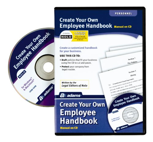 Adams Create Your Own Employee Handbook, Forms on CD (SS4324)