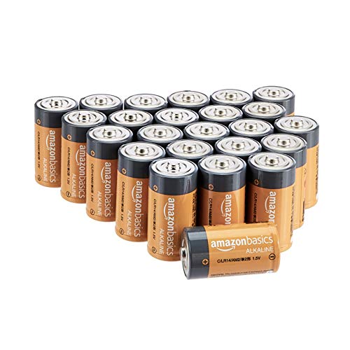 AmazonBasics C Cell 1.5 Volt Everyday Alkaline Batteries - Pack of 24