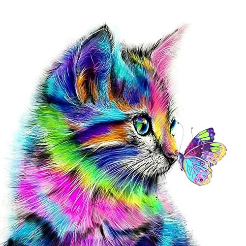 iFymei Paint By Numbers for Kids & Adults & Beginner , DIY Oil Painting Gift Kits 16 x 20 inch Canvas - Colorful Cats and Butterflies