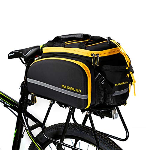 MaxMiles Bicycle Pannier Bag Bike Rear Pannier Bag Expedition Rack Bag Waterproof 35liters 2100cubic inches