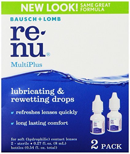 Bausch + Lomb ReNu MultiPlus Lubricating & Rewetting Drops, 0.27 Ounce Bottle Twinpack