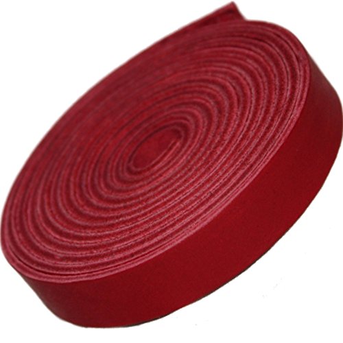 Leather Strip Red 5/8 Inch Wide and 72 Inches Long by TOFL