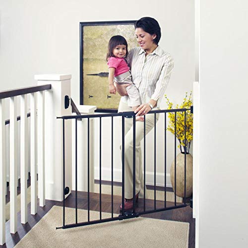 Toddleroo by North States 47.85' Wide Easy Swing & Lock Baby Gate: Ideal for Wider Areas and stairways. Hardware Mount. Fits Openings 28.68' - 47.85' Wide (31' Tall, Matte Bronze)
