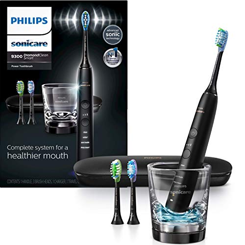 Philips Sonicare DiamondClean Smart 9300 Rechargeable Electric Toothbrush, Black HX9903/11