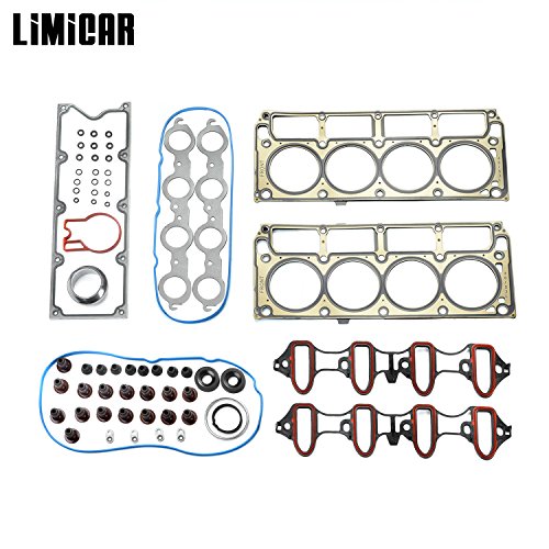 LIMICAR MLS Cylinder Head Gasket Set For Buick Rainier Cadillac Escalade Chevy Avalanche Colorado Express SSR Suburban Tahoe Trailblazer GMC Hummer H3 4.8 5.3 Engine V8 OHV VIN B C M 0 3 7 J P T V Z