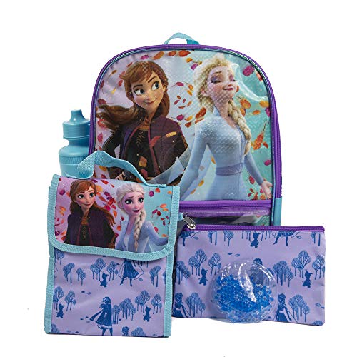 5 Pc. Disney Frozen Backpack Set for Girls, 16 inch w/Frozen Lunch Bag & Pencil Case