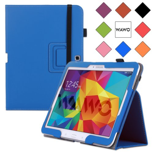 WAWO Samsung Galaxy Tab 4 10.1 Inch Tablet Smart Cover Creative Folio Case (Blue)