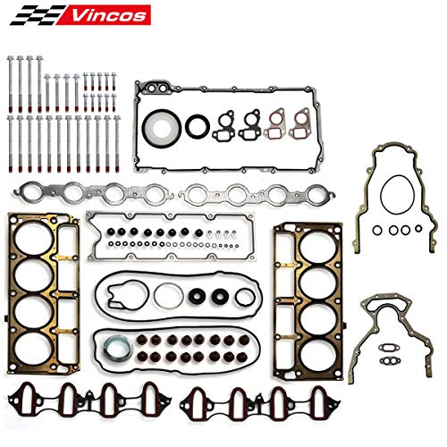 Vincos MLS Full Cylinder Engine Gasket Set w/Head Bolts HS26282PT GS33380 ES72173 (1st Generation)
