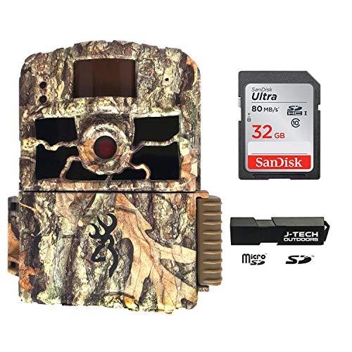 Browning Dark Ops HD MAX (2020) Trail Game Camera Bundle Includes 32GB Memory Card and J-TECH Card Reader (18MP) | BTC6HDMAX