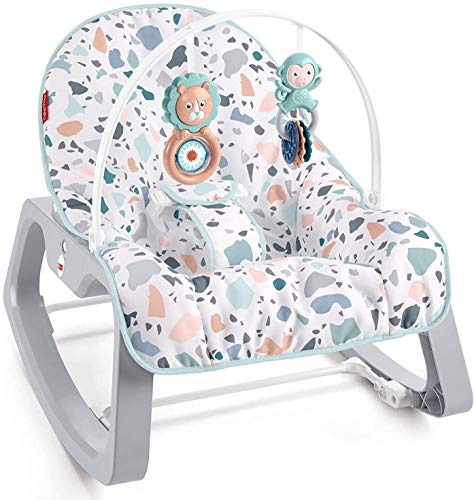 Fisher-Price Infant-to-Toddler Rocker - Pacific Pebble, Portable Baby Seat, Multi