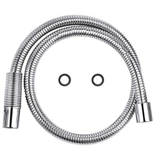 COOLWEST 38 Inch Flexible Stainless Steel Hose Replacement Kit for All Brand Commercial Pre-Rinse Kitchen Sink Faucet (96CM 38')