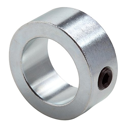 Climax Metal C-100 Shaft Collar, Zinc Plated Steel, Set Screw Style, One Piece, 1' Bore, 1-1/2' OD, 5/8' Wide, With 5/16-18 Set Screw