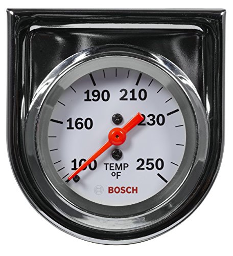 Bosch SP0F000045 Style Line 2' Mechanical Water/Oil Temperature Gauge (White Dial Face, Chrome Bezel)