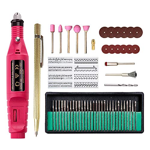 Afantti 104 Pcs Electric Engraver Mini Engraving Etching Pen Micro Sander Rotary Tool Kit for Metal Glass Ceramic Plastic Jewelry with Scriber Pen