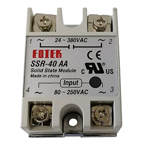 Solid State Relay SSR-40AA 40A AC to AC Input 80-250V AC and Output 24-380V AC (SSR-40 AA)