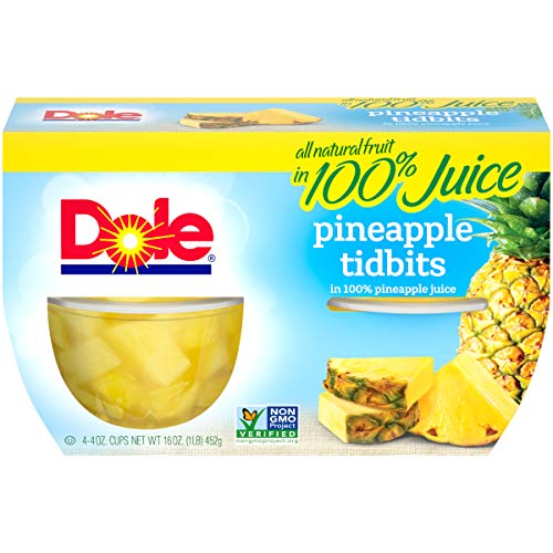 Dole, Pineapple Tidbits in Juice, 16 Oz, (pack of 4)