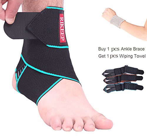 Ankle Support,Adjustable Ankle Brace Breathable Nylon Material Super Elastic and Comfortable,1 Size Fits all, Protects Against Chronic Ankle Strain, Sprains Fatigue,blue