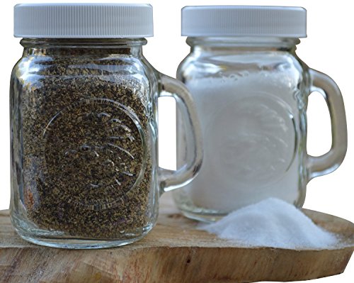 Golden Harvest, Ball Mason Jar Glass Salt and Pepper Shakers (Clear, Set of 2)