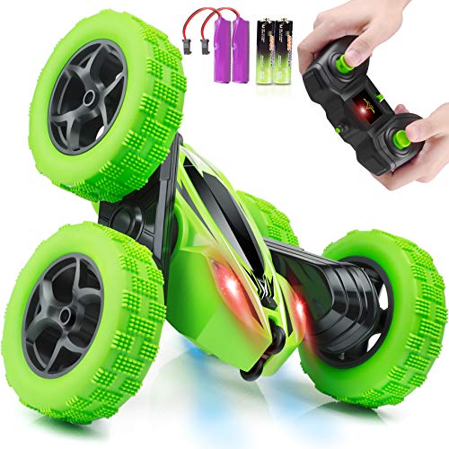 Remote Control Car, ORRENTE RC Cars Stunt Car Toy, 4WD 2.4Ghz Double Sided 360° Rotating RC Car with Headlights, Kids Xmas Toy Cars for Boys/Girls
