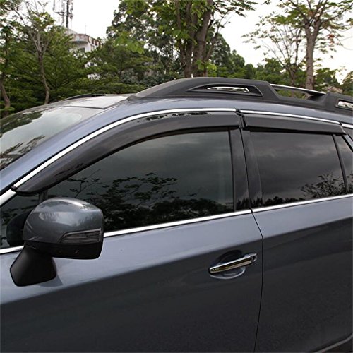 Vesul New Updated Side Window Visor Vent Rain Guard Shield Wind Deflectors Sun Shade Compatible with Subaru Outback Smoke Gray 2015 2016 2017 2018 2019