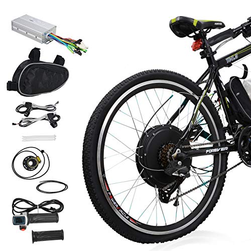 Voilamart E-Bike Conversion Kit 26' Rear Wheel 36V 500W Electric Bicycle Conversion Motor Kit with Intelligent Controller and PAS System for Road Bike