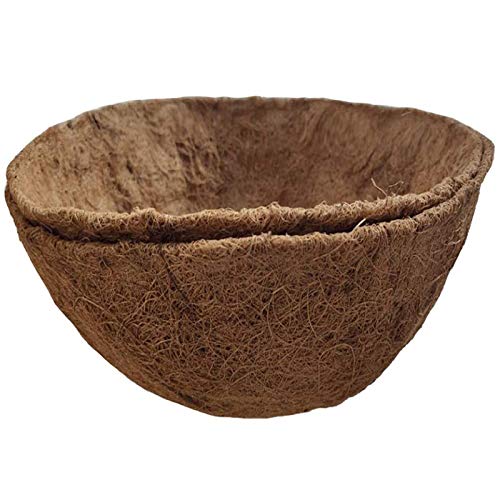 16 inch Coco Liner for planters, 2PCS Round Replacement Plant Basket Liners Coco Fiber Liner for Hanging Basket