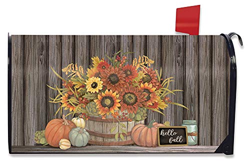 Briarwood Lane Hello Fall Floral Primitive Magnetic Mailbox Cover Standard