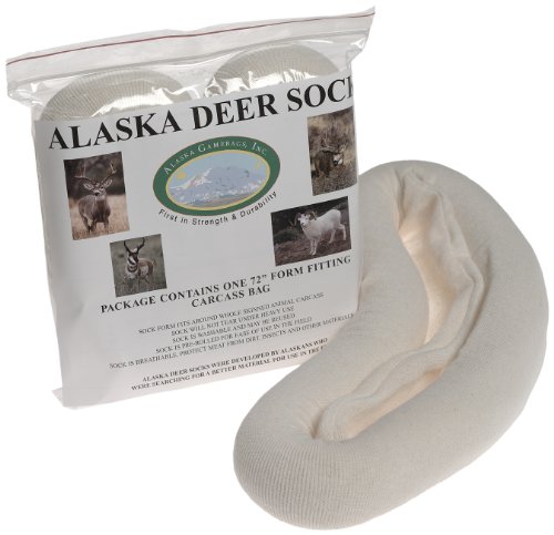 Alaska Game Bags Game Deer Sock Rolled Carcass Bag, 72-Inch, White (ADS1272)