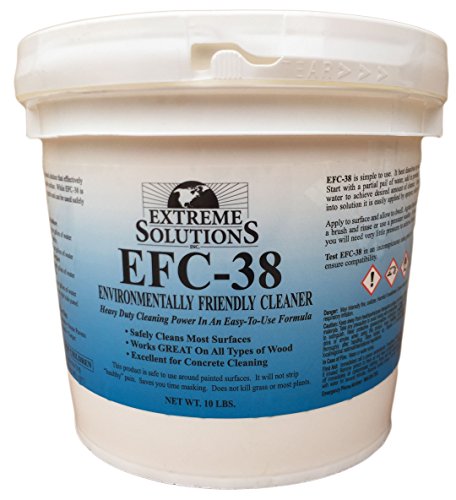 Wood Cleaner & Wood Stripper for Wood Decks, Wood Fences, Wood Siding, and Log Cabins - EFC38 - Woodrich Brand - Moss, Mold, Mildew, Sealer & Stain Remover - Covers up to 3000 Square Feet