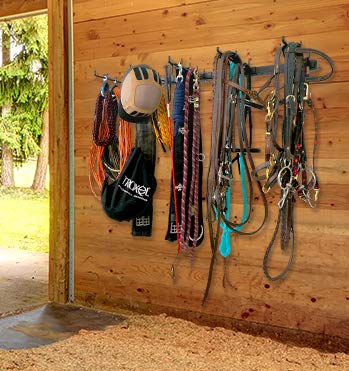 StoreYourBoard Horse Tack Storage Rack, Barn and Tack Room Organizer, Heavy-Duty Solid Steel, Holds Bridles, Reins, Bits, Stirrups, Harnesses, Leads, Helmets, and More