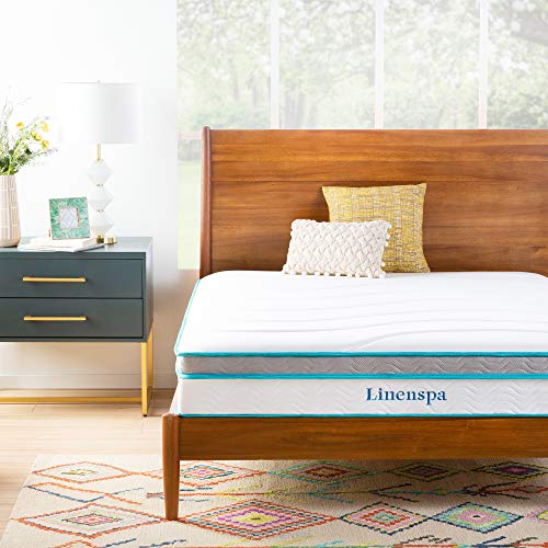 Linenspa 10 Inch Memory Foam and Innerspring Hybrid Mattress - Medium Feel - Twin