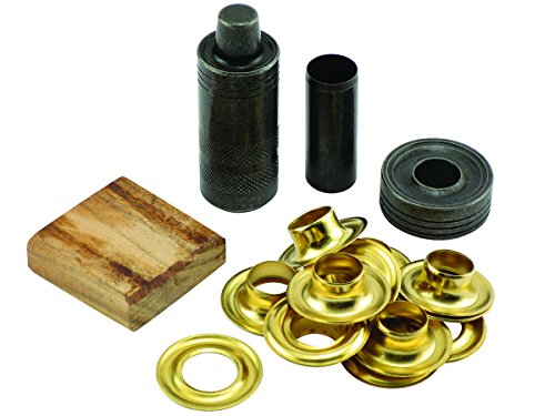 General Tools 71264 Grommet Kit with 12 Solid Brass Grommets, 1/2-Inch
