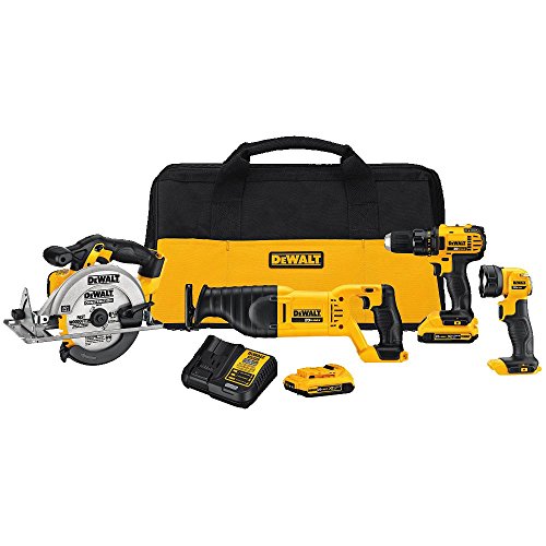 DEWALT 20V MAX Combo Kit, Compact 4-Tool (DCK423D2)